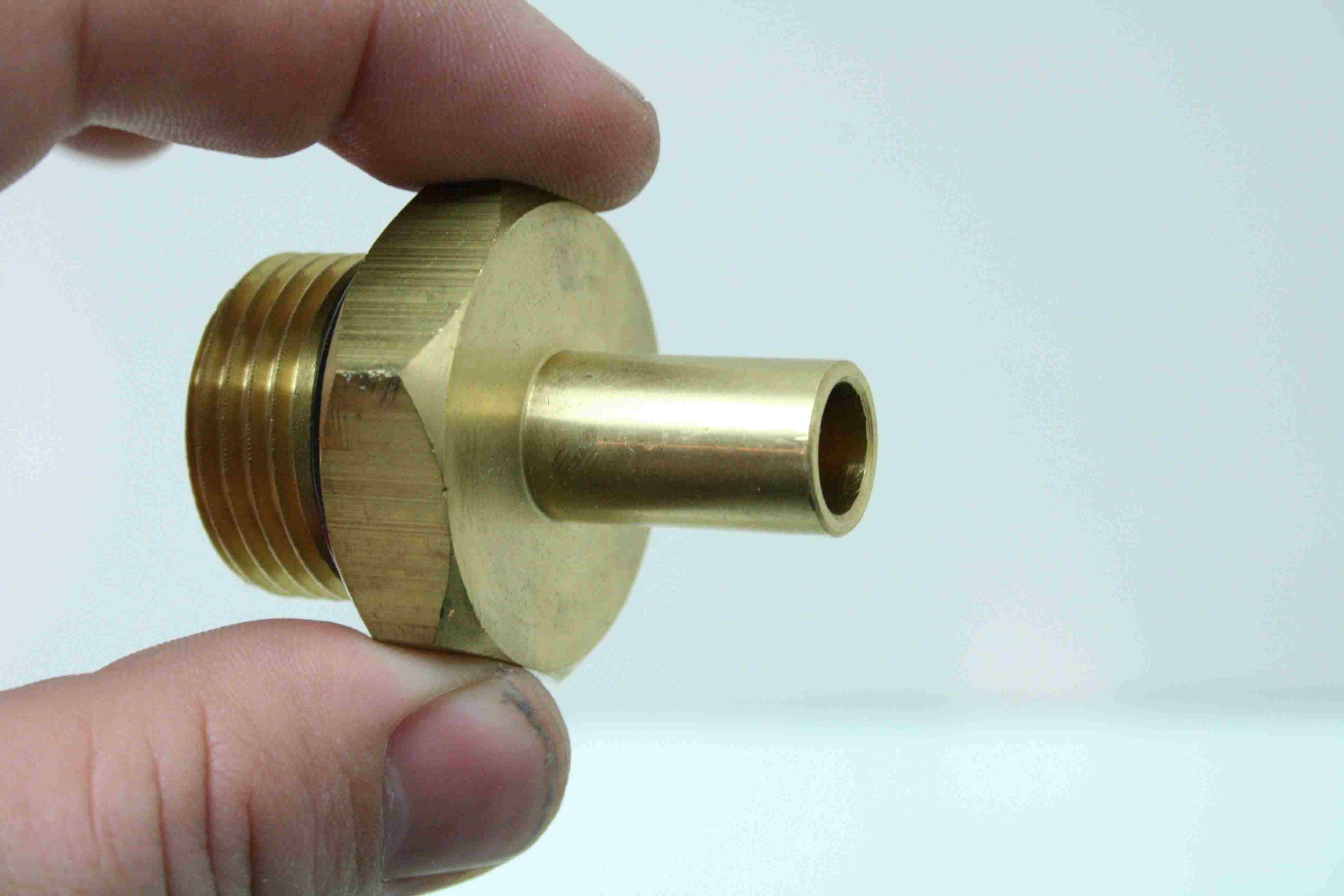 19 Brass ORing Seal Threads 11/16" 12 to Push to Connect Tube 1/2