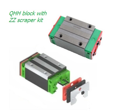 New Hiwin QHH20CAZ0C Caged Ball Bearing / Square Block / QHH20 Series / 20mm With Scraper Kit